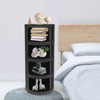 YIYIBYUS Round Nightstand, Modern Side Table, Multifunctional End Table Storage Cabinet, Green/White - 2 of 4