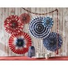 tagltd Festive Red Paper Fan Decor Set Of 3 - 2 of 2