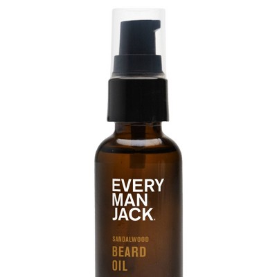 Every Man Jack Men&#39;s Moisturizing Beard Oil with Shea Butter - Sandalwood - 1 fl oz