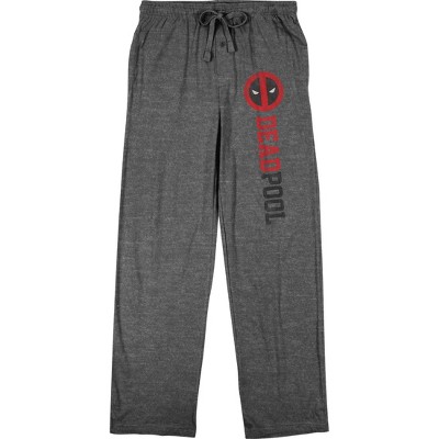 Marvel Universe Deadpool Logo Men's Graphite Heather Sleep Pajama Pants