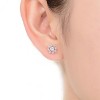 Guili Sterling Silver Rhodium Plated Clear Round Cubic Zirconia Halo Stud Earrings, a Dazzling and Sophisticated Accent for a Classic Look - 2 of 3