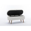 Grungis Velvet Storage Benches with Wood Legs,Upholstered Storage Ottoman,Ottoman Bench for Living Room,Bedroom - 4 of 4