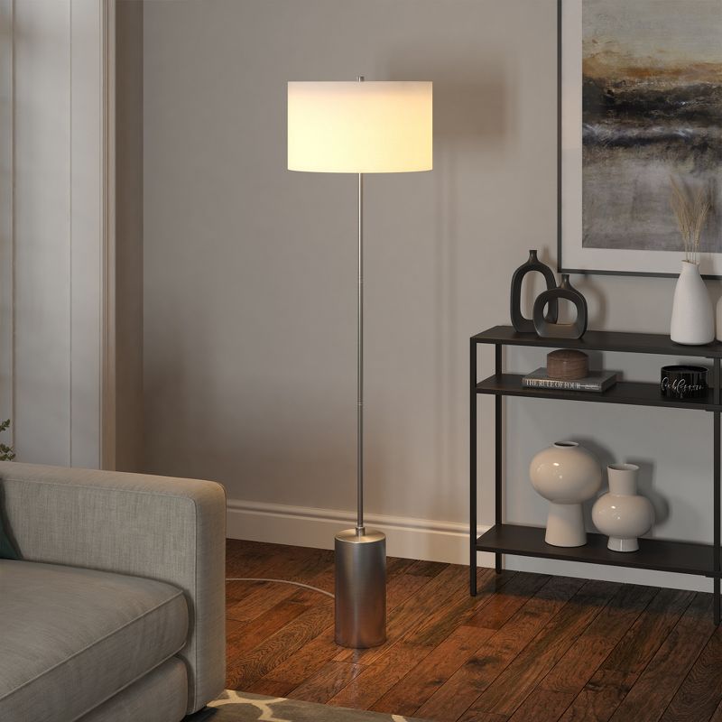 Hampton & Thyme 64" Tall Floor Lamp with Fabric Shade , 5 of 8