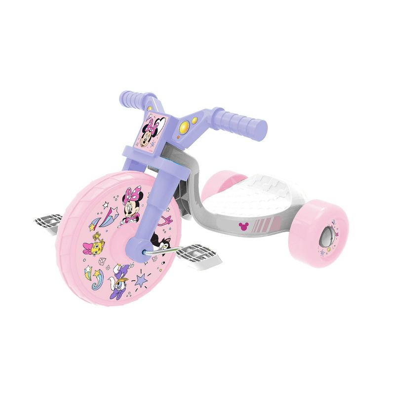 Minnie Mouse 10&#34; Fly Wheel Kids&#39; Tricycle with Electronic Sound - Pink/Purple, 1 of 10