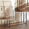 DOMETOUR 47.2" Tall Freestanding Towel Racks for Bathroom, 3 Tier Floor Towel Rack, Large Blanket Ladder Drying Display Rack Outdoor Poolside, Black - 3 of 4
