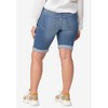 ellos Women's Plus Size Denim Bermuda Shorts - image 3 of 4