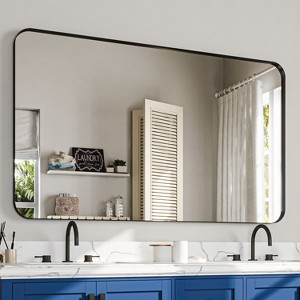 Wall-Mounted Mirror Rectangle Bathroom Vanity Mirrors Framed Mirrors Aluminum Framed Bathroom Mirror - 1 of 4
