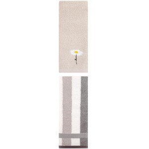REGALWOVEN Chic Pattern Cotton Soft Absorbent Hand Towels for Bathroom 13" x 30"/13" x 29" 2 Pcs - 1 of 4