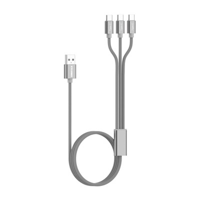 Emerald 6 Foot  Type C Cable Gray Charger for iPhone