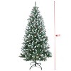 Slim Pre-Lit Artificial Christmas Tree –Pencil Style, Realistic Pine Cones & Red Berries - 2 of 4