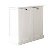 VYNXARIA Two-Compartment Tilt-Out Laundry Sorter Cabinet-White - 3 of 4