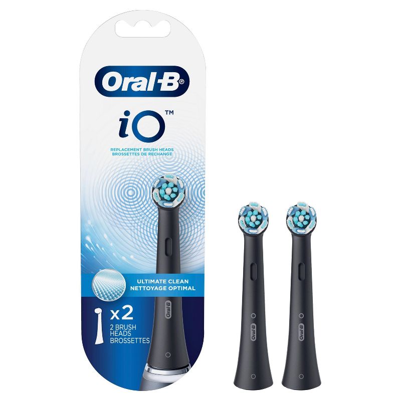 Oral-B iO Ultimate Clean Replacement Brush Heads, Black - 2ct, 1 of 15