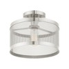 Livex Lighting Industro 1 - Light Semi-Flush Mount in  Brushed Nickel - 3 of 4