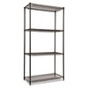 Alera NSF Certified Industrial Four-Shelf Wire Shelving Kit, 36w x 18d x 72h, Black - 3 of 4