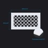 Unique Bargains Round Acrylic Glass Decorative Ceiling Air Vent Cover Grille - 2 of 4