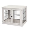 PawHut 26" Wooden Dog Crate, Furniture Style Pet Cage Kennel, End Table, with Lockable Double Door Entrance, and Top Shelf - 4 of 4