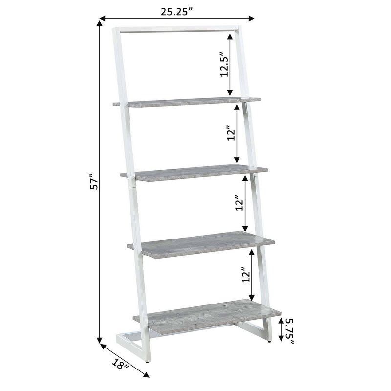 57" Graystone 4 Tier Ladder Bookshelf - Breighton Home, 5 of 6
