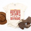 Simply Sage Market Women's Go Taylor's Boyfriend Football Short Sleeve Garment Dyed Tee - 3 of 4