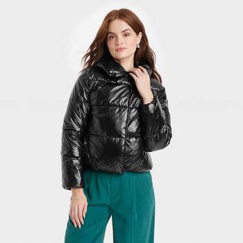 Women's Oversized Quilted Jacket - Universal Thread Green S