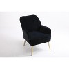 NicBex Velvet Accent Chair,Modern Arm Chair with Adjustable Legs for Bedroom,Reading Room - 4 of 4