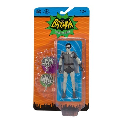 McFarlane Toys DC Retro Batman 66 6" Figure - Robin (Black and White TV Variant), 3 of 12