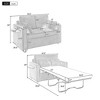 TIRAMISUBEST Twin Sleeper Sofa Bed, 47.2" Foldable Loveseat w/Mattress & Side Table - USB Ports & Storage Pocket, Black - 2 of 4