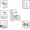 Karl Home Free Standing Wooden Salon Barber Station Cabinet with 2 drawers 1 Cabinet 6 Hair Dryer Holders - 3 of 4
