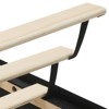 Full Size Floating Bed Frame with Platform Headboard, Modern Platform Bed Frame with LED Light, Wood Slats Support, No Box Spring Needed, Black - 3 of 4