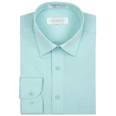 Classic Regular Fit Long Sleeve Point Collar Dress Shirt