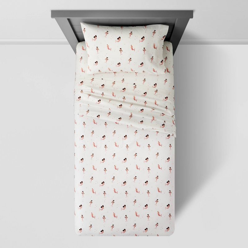 Mermaid Cotton Kids' Sheet Set - Pillowfort™, 3 of 7