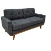 ORRD 67.7" Wide Mid-Century Modern Upholstered Tufted Loveseat Sofa With Wooden Legs - 4 of 4