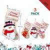 3 Pcs Merry Christmas Stocking Set, Festive Christmas Characters boots decoration - 2 of 4