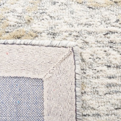 Gray Square Hand-Tufted Wool Area Rug