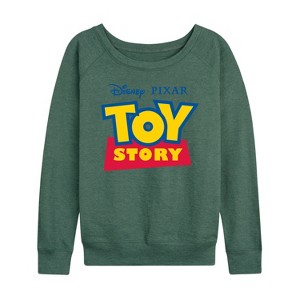 Women's - Toy Story 4 - Logo Lightweight French Terry Wide Neck Long Sleeve Graphic Shirt - 1 of 4
