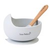 SARO "Nordic Wave" Silicone Baby Feeding Set: Suction Bowl & Wooden Spoon for Baby-Led Weaning & Self-Feeding - 3 of 4