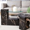 Okak Modern Design Detachable 2-Tier Coffee Table Set, Industrial End Table Side Tables for Living Room, Office, Balcony & Yard - 3 of 4