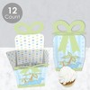 Big Dot of Happiness Baby Boy Dinosaur - Square Favor Gift Boxes - Baby Shower or Birthday Party Bow Boxes - Set of 12 - 3 of 4