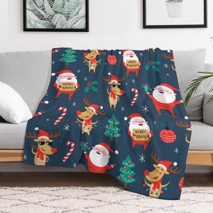 Jolly Christmas Christmas Throw Blanket Soft Fleece Christmas Blanket Cozy Flannel Throw for Couch Bed 60x80 inches - 1 of 1