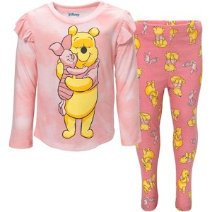 Disney Winnie the Pooh Baby Girls Pullover Fleece Sweatshirt and Leggings Outfit Set Infant - 1 of 4
