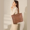 Tote Bags Vegan Leather Handbags for Women Top Handle Ladies Shoulder Bags - 3 of 4