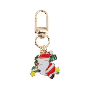 Unique Bargains Christmas Keychain Lobster Clasp Zinc Alloy Colorful 2.17" 1 Pc - 1 of 4