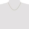 Black Bow Jewelry 1mm, 14k Rose Gold, Diamond Cut Solid Spiga Chain Necklace - 2 of 4