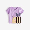 MyKids-USA Baby Cartoon Animal Patched Graphic Short Sleeve O-Neck Design Tops - 2 of 2