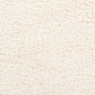 Abraham Cream Shag 5' x 7' Polyester Area Rug