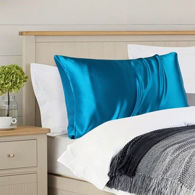 1 Pc Queen 100% Natural Silk Envelope Closure Pillowcase Peacock Blue - PiccoCasa