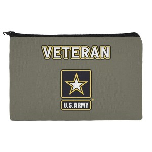 U.S. Army Veteran Logo Makeup Cosmetic Bag Organizer Pouch - 1 of 4