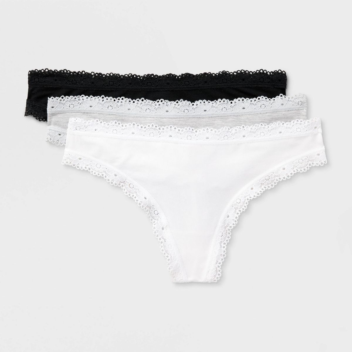 Women's 3pk Cloud Knit Thong Underwear - Auden™