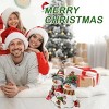 13" H Christmas Snowman Family with Red Knitted Scarf and Hat Christmas Decor, Christmas Family Snowman Figurines Ornaments Tabletop Decorations - 4 of 4