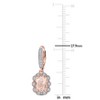 EVERLY JEWELRY | Rose Plated Sterling Silver 4 CT TGW Cubic Zirconia and Simulated Morganite Leverback Earrings - 3 of 4