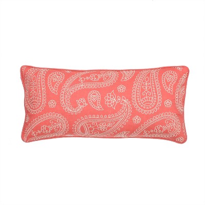 Ashbury Spring Coral Paisley Decorative Pillow - Levtex Home